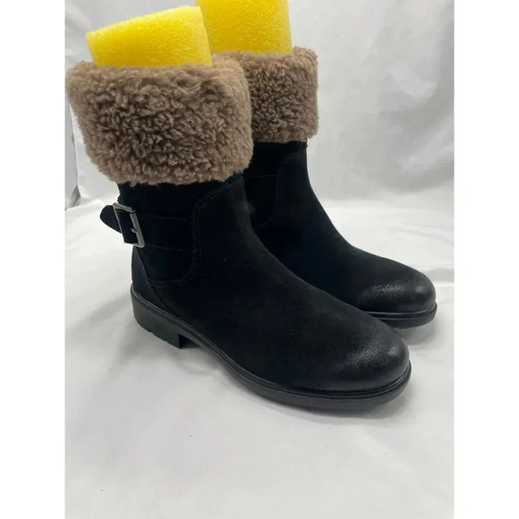 Ugg Harrison Cuff Waterproof Boot in Black - Picture 3 of 11